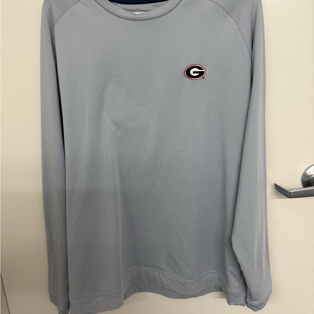 Peter Millar Steel Blue Long Sleeve Men's Tee